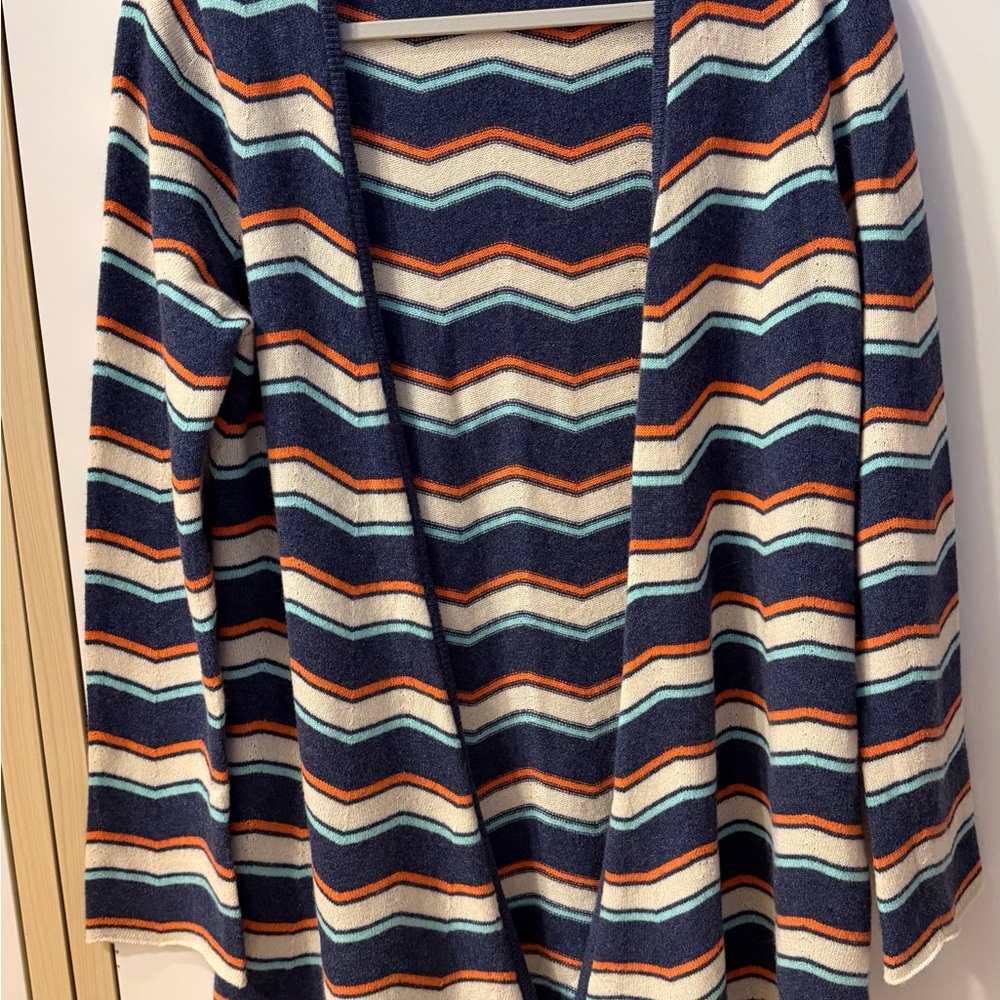 Minnie Rose 100% Cashmere Multicolor Striped Knit